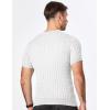 imageJMIERR Mens Knit Henley Shirts Casual Short Sleeve Button TShirt Cable Knitted Polo Shirts Golf ShirtWhite