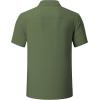 imageJMIERR Mens Linen Shirts Casual Short Sleeve Button Down Shirts Wrinkle Free Vacation Beach Summer TopsLight Green
