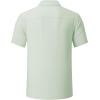 imageJMIERR Mens Linen Shirts Casual Short Sleeve Button Down Shirts Wrinkle Free Vacation Beach Summer TopsMint Green
