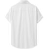 imageJMIERR Mens Linen Shirts Casual Short Sleeve Button Down Shirts Wrinkle Free Vacation Beach Summer TopsWhite
