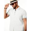 imageJMIERR Mens Linen Shirts Short Sleeve Summer Button Down Casual Beach Hawaiian Shirt with PocketAlabaster White