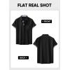 imageJMIERR Mens Linen Shirts Short Sleeve Summer Button Down Casual Beach Hawaiian Shirt with PocketBlack