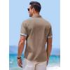 imageJMIERR Mens Linen Shirts Short Sleeve Summer Button Down Casual Beach Hawaiian Shirt with PocketBrown
