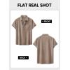 imageJMIERR Mens Linen Shirts Short Sleeve Summer Button Down Casual Beach Hawaiian Shirt with PocketBrown