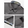 imageJMIERR Mens Linen Shirts Short Sleeve Summer Button Down Casual Beach Hawaiian Shirt with PocketDark Grey