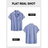 imageJMIERR Mens Linen Shirts Short Sleeve Summer Button Down Casual Beach Hawaiian Shirt with PocketDenim Blue
