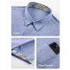 imageJMIERR Mens Linen Shirts Short Sleeve Summer Button Down Casual Beach Hawaiian Shirt with PocketDenim Blue