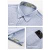 imageJMIERR Mens Linen Shirts Short Sleeve Summer Button Down Casual Beach Hawaiian Shirt with PocketLight Blue