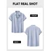 imageJMIERR Mens Linen Shirts Short Sleeve Summer Button Down Casual Beach Hawaiian Shirt with PocketLight Blue