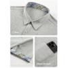 imageJMIERR Mens Linen Shirts Short Sleeve Summer Button Down Casual Beach Hawaiian Shirt with PocketLight Green