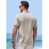 imageJMIERR Mens Linen Shirts Short Sleeve Summer Button Down Casual Beach Hawaiian Shirt with PocketLight Grey