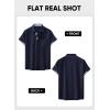 imageJMIERR Mens Linen Shirts Short Sleeve Summer Button Down Casual Beach Hawaiian Shirt with PocketNavy Blue