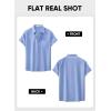 imageJMIERR Mens Linen Shirts Short Sleeve Summer Button Down Casual Beach Hawaiian Shirt with PocketSky Blue