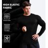 imageJMIERR Mens Long Sleeve Muscle T Shirts Casual Crewneck Knitted Longline Textured Tee Shirts for Gym WorkoutBlack