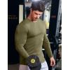 imageJMIERR Mens Long Sleeve Muscle T Shirts Casual Crewneck Knitted Longline Textured Tee Shirts for Gym WorkoutGreen