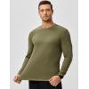 imageJMIERR Mens Long Sleeve Muscle T Shirts Casual Crewneck Knitted Longline Textured Tee Shirts for Gym WorkoutGreen