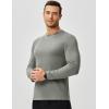 imageJMIERR Mens Long Sleeve Muscle T Shirts Casual Crewneck Knitted Longline Textured Tee Shirts for Gym WorkoutGrey