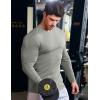 imageJMIERR Mens Long Sleeve Muscle T Shirts Casual Crewneck Knitted Longline Textured Tee Shirts for Gym WorkoutGrey