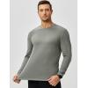 imageJMIERR Mens Long Sleeve Muscle T Shirts Casual Crewneck Knitted Longline Textured Tee Shirts for Gym WorkoutGrey