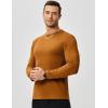 imageJMIERR Mens Long Sleeve Muscle T Shirts Casual Crewneck Knitted Longline Textured Tee Shirts for Gym WorkoutKhaki
