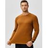 imageJMIERR Mens Long Sleeve Muscle T Shirts Casual Crewneck Knitted Longline Textured Tee Shirts for Gym WorkoutKhaki