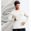 imageJMIERR Mens Long Sleeve Muscle T Shirts Casual Crewneck Knitted Longline Textured Tee Shirts for Gym WorkoutWhite