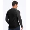 imageJMIERR Mens Long Sleeve Muscle T Shirts Casual VNeck Longline Ribbed Tee ShirtsT Black  Grey