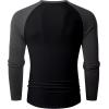 imageJMIERR Mens Long Sleeve Muscle T Shirts Casual VNeck Longline Ribbed Tee ShirtsT Black  Grey
