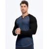 imageJMIERR Mens Long Sleeve Muscle T Shirts Casual VNeck Longline Ribbed Tee ShirtsT Blue  Black