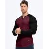 imageJMIERR Mens Long Sleeve Muscle T Shirts Casual VNeck Longline Ribbed Tee ShirtsT Red  Black