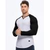 imageJMIERR Mens Long Sleeve Muscle T Shirts Casual VNeck Longline Ribbed Tee ShirtsT White  Black