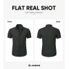 imageJMIERR Mens Muscle Fit Dress Shirts Summer Casual Button Down Short Sleeve High Stretch WrinkleFree ShirtA Dark Grey