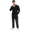 imageJMIERR Mens Muscle Slim Fitted Lightweight T Shirts Ribbed AntiWrinkle Crewneck Gym Workout Long Sleeve0 Black