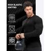 imageJMIERR Mens Muscle Slim Fitted Lightweight T Shirts Ribbed AntiWrinkle Crewneck Gym Workout Long Sleeve0 Black