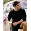 imageJMIERR Mens Muscle Slim Fitted Lightweight T Shirts Ribbed AntiWrinkle Crewneck Gym Workout Long Sleeve0 Black