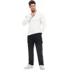 imageJMIERR Mens Muscle Slim Fitted Lightweight T Shirts Ribbed AntiWrinkle Crewneck Gym Workout Long Sleeve0 White
