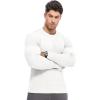 imageJMIERR Mens Muscle Slim Fitted Lightweight T Shirts Ribbed AntiWrinkle Crewneck Gym Workout Long Sleeve0 White