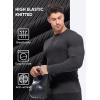 imageJMIERR Mens Muscle Slim Fitted Lightweight T Shirts Ribbed AntiWrinkle Crewneck Gym Workout Long SleeveA Grey
