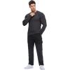 imageJMIERR Mens Muscle Slim Fitted Lightweight T Shirts Ribbed AntiWrinkle Crewneck Gym Workout Long SleeveA Grey