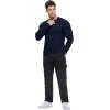 imageJMIERR Mens Muscle Slim Fitted Lightweight T Shirts Ribbed AntiWrinkle Crewneck Gym Workout Long SleeveB Blue