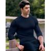 imageJMIERR Mens Muscle Slim Fitted Lightweight T Shirts Ribbed AntiWrinkle Crewneck Gym Workout Long SleeveB Blue