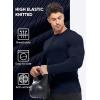 imageJMIERR Mens Muscle Slim Fitted Lightweight T Shirts Ribbed AntiWrinkle Crewneck Gym Workout Long SleeveB Blue