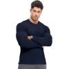imageJMIERR Mens Muscle Slim Fitted Lightweight T Shirts Ribbed AntiWrinkle Crewneck Gym Workout Long SleeveB Blue