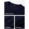 imageJMIERR Mens Muscle Slim Fitted Lightweight T Shirts Ribbed AntiWrinkle Crewneck Gym Workout Long SleeveB Blue