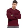 imageJMIERR Mens Muscle Slim Fitted Lightweight T Shirts Ribbed AntiWrinkle Crewneck Gym Workout Long SleeveB Red