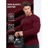 imageJMIERR Mens Muscle Slim Fitted Lightweight T Shirts Ribbed AntiWrinkle Crewneck Gym Workout Long SleeveB Red