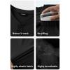 imageJMIERR Mens Muscle Slim Henley Shirt Button VNeck Long Sleeve Gym Workout Athletic T ShirtsBlack