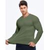 imageJMIERR Mens Muscle Slim Henley Shirt Button VNeck Long Sleeve Gym Workout Athletic T ShirtsGreen