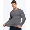imageJMIERR Mens Muscle Slim Henley Shirt Button VNeck Long Sleeve Gym Workout Athletic T ShirtsGrey