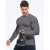 imageJMIERR Mens Muscle Slim Henley Shirt Button VNeck Long Sleeve Gym Workout Athletic T ShirtsGrey